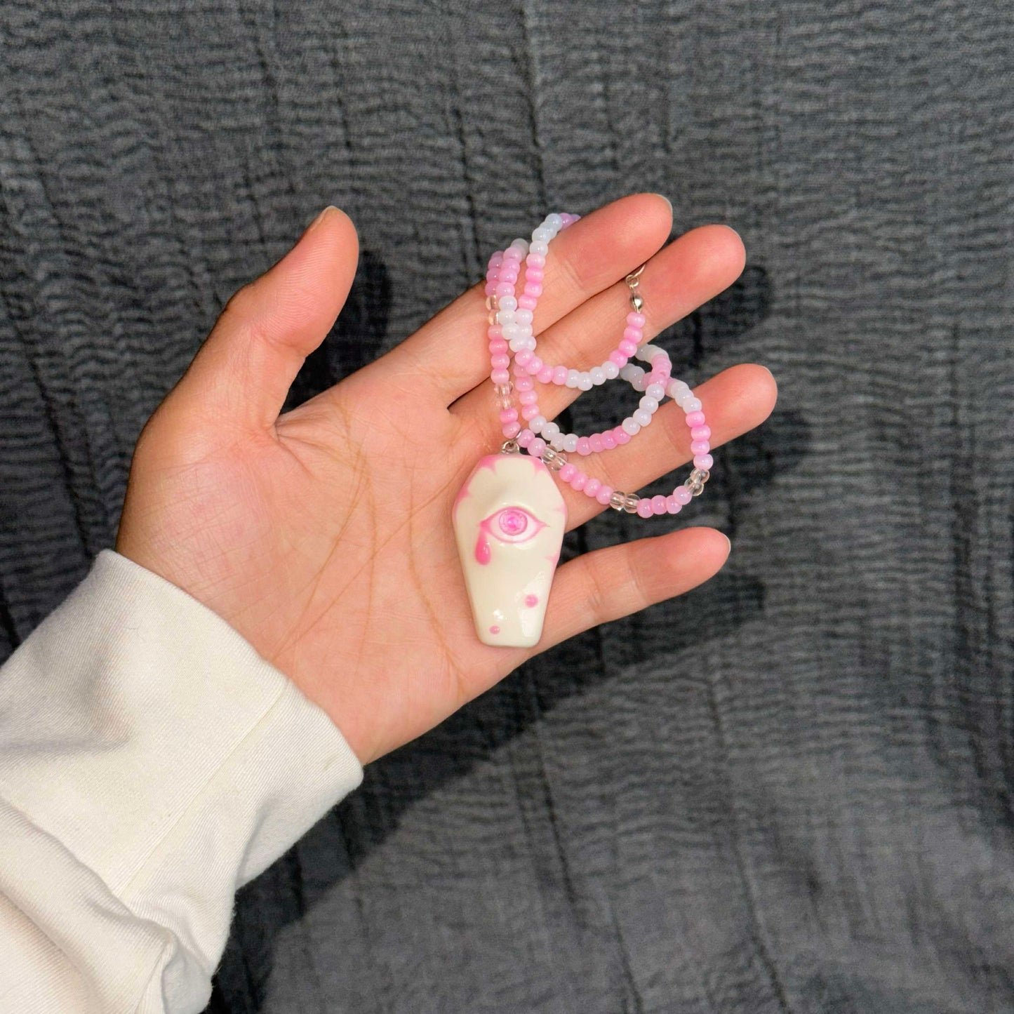 Coffin of hollow pink