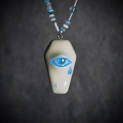 Coffin of hollow blue