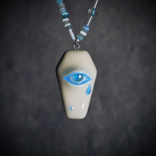 Coffin of hollow blue