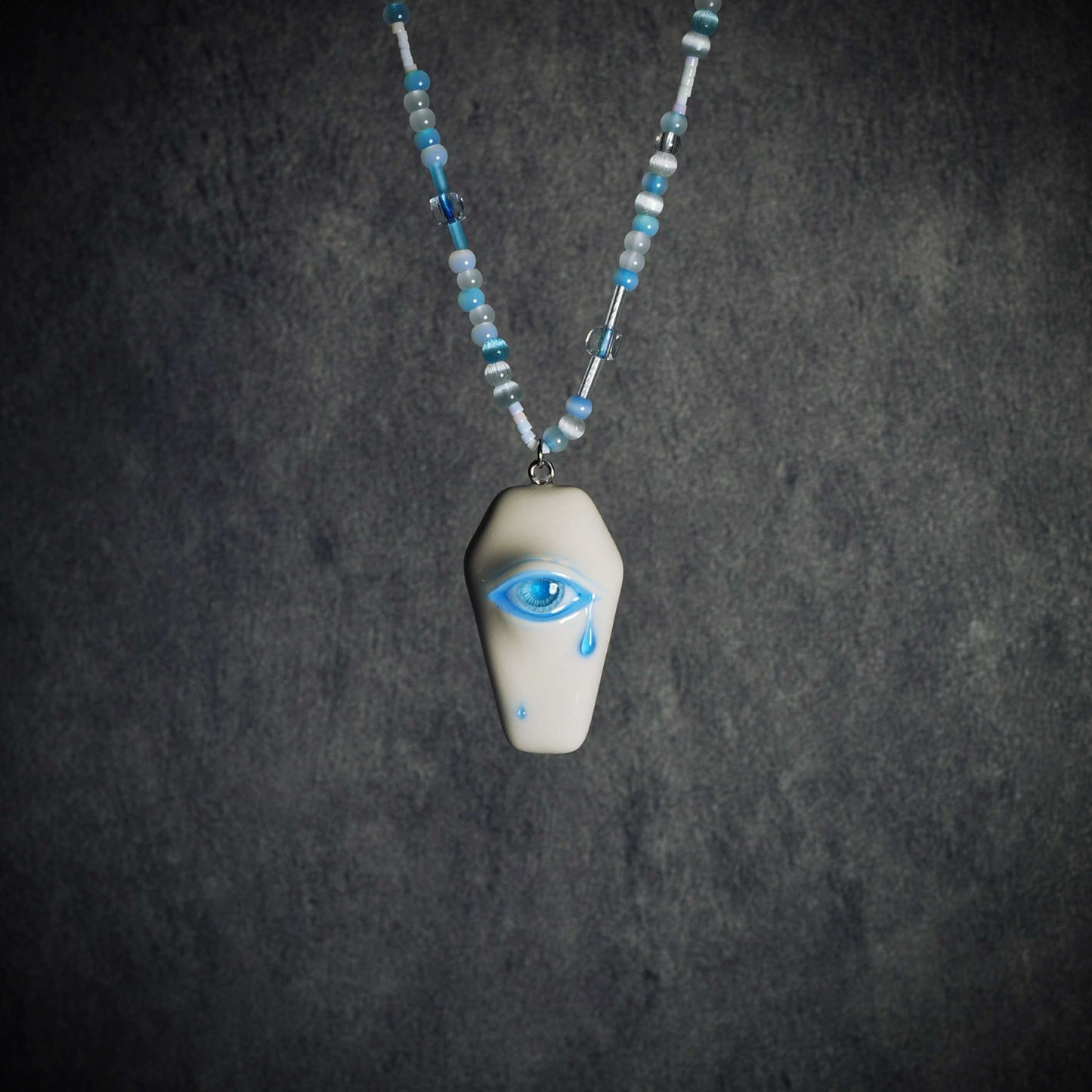 Coffin of hollow blue