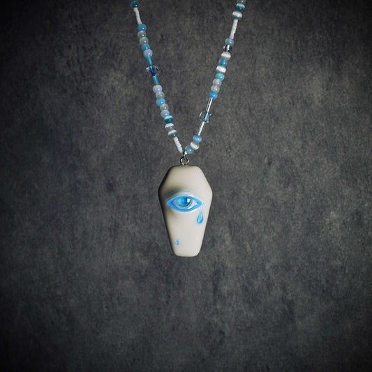 Coffin of hollow blue