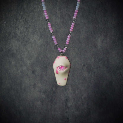 Coffin of hollow pink