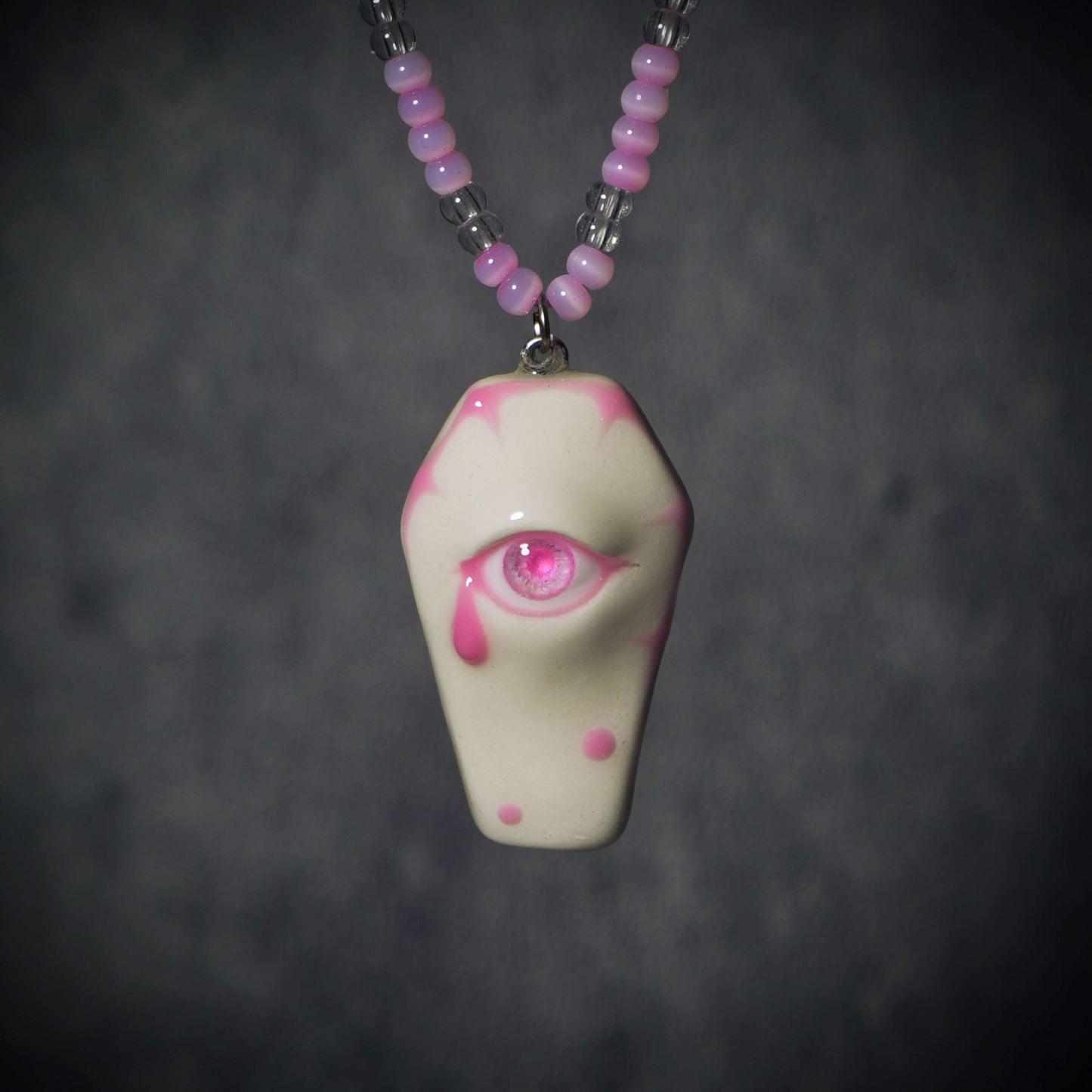 Coffin of hollow pink