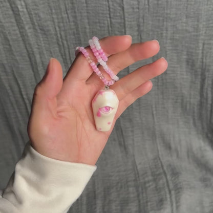 Coffin of hollow pink